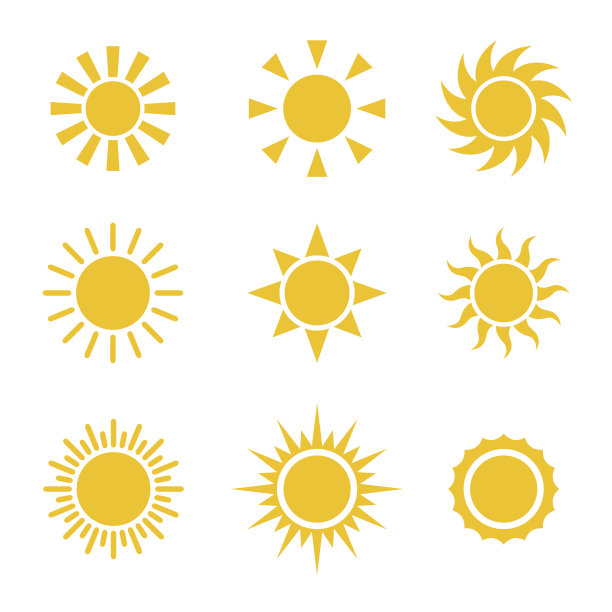 太阳颜色图标集图片 太阳颜色图标集图片下载