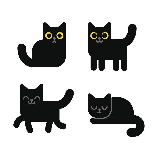 卡通黑猫图片 卡通黑猫图片下载