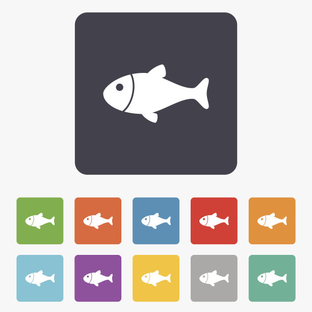 鱼标志图标。钓鱼的象征。图片 鱼标志图标。钓鱼的象征。图片下载