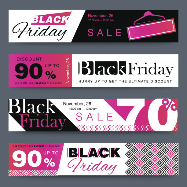 黑色星期五创意社交媒体销售网站横幅设计图片 黑色星期五创意社交媒体销售网站横幅设计图片下载