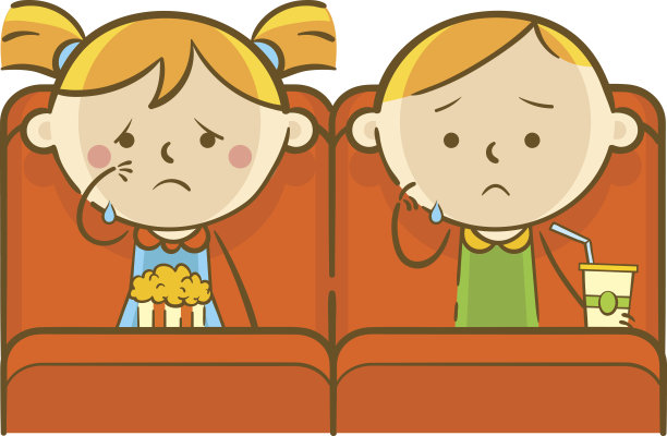 孩子们在看悲伤的爱情电影图片 孩子们在看悲伤的爱情电影图片下载