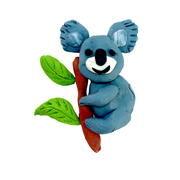 橡皮泥婴儿动物3D渲染雕塑孤立在白色图片 橡皮泥婴儿动物3D渲染雕塑孤立在白色图片下载