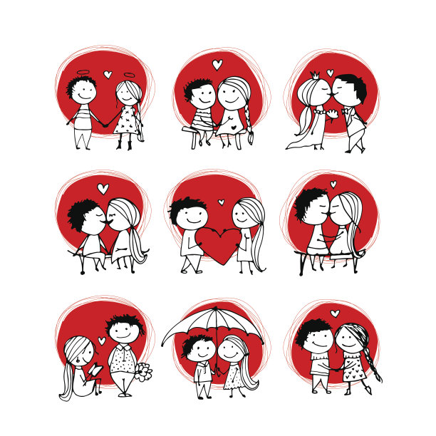 情侣在热吻,情人素描为你设计图片 情侣在热吻,情人素描为你设计图片下载