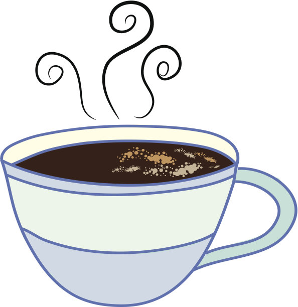 淡蓝色茶杯与热饮和旋转蒸汽图片 淡蓝色茶杯与热饮和旋转蒸汽图片下载