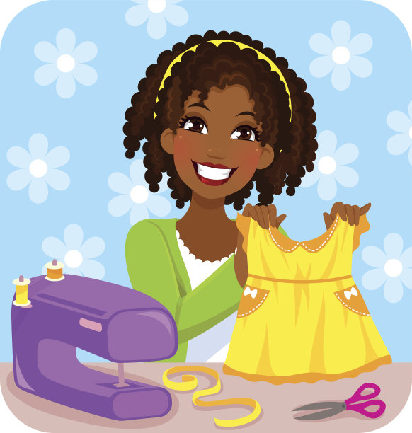 正在缝衣服的女人图片 正在缝衣服的女人图片下载