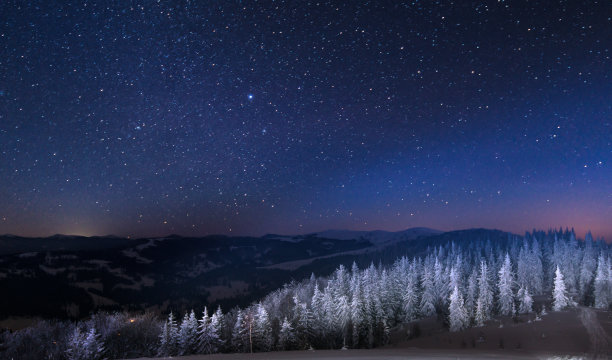 雪山中的夜晚图片 雪山中的夜晚图片下载