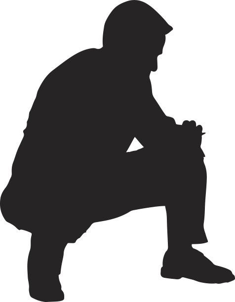 男人蹲轮廓图片 男人蹲轮廓图片下载