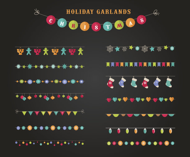 花环-模式,刷子,为圣诞节和聚会的边界图片 花环-模式,刷子,为圣诞节和聚会的边界图片下载