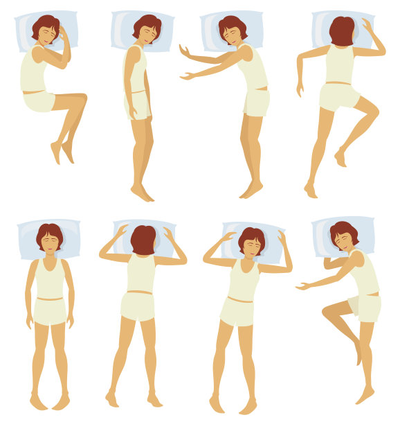 女性睡眠姿势,放松女性睡眠的不同姿势在卧室-向量集图片 女性睡眠姿势,放松女性睡眠的不同姿势在卧室-向量集图片下载