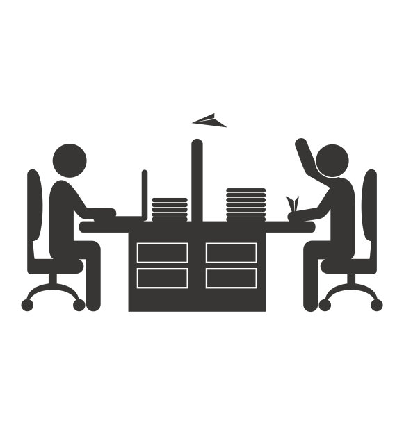 平面办公室图标工作者与纸平面隔离在白色图片 平面办公室图标工作者与纸平面隔离在白色图片下载