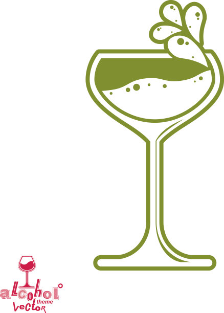 矢量鸡尾酒杯与飞溅,酒精的想法图形说明图片 矢量鸡尾酒杯与飞溅,酒精的想法图形说明图片下载