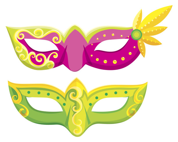 派对面具粉绿色的颜色图片 派对面具粉绿色的颜色图片下载