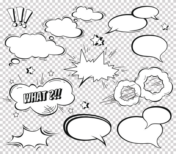 大套卡通,漫画演讲泡泡,空洞的对话云在波普艺术风格。矢量插图漫画书,社交媒体横幅,宣传材料图片 大套卡通,漫画演讲泡泡,空洞的对话云在波普艺术风格。矢量插图漫画书,社交媒体横幅,宣传材料图片下载