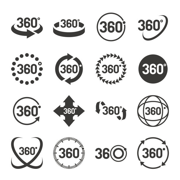 360度图标设置。向量图片 360度图标设置。向量图片下载