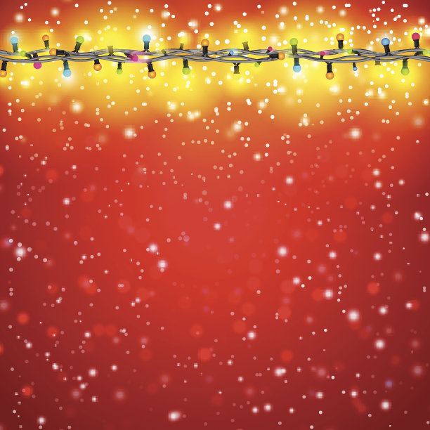 红色美丽的背景与雪,花环和颗粒。图片 红色美丽的背景与雪,花环和颗粒。图片下载