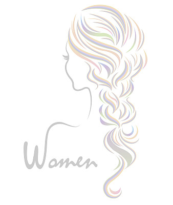 女性颜色的发型图标,图标女性在白色的背景图片 女性颜色的发型图标,图标女性在白色的背景图片下载