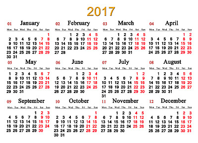 2017年日历图片 2017年日历图片下载
