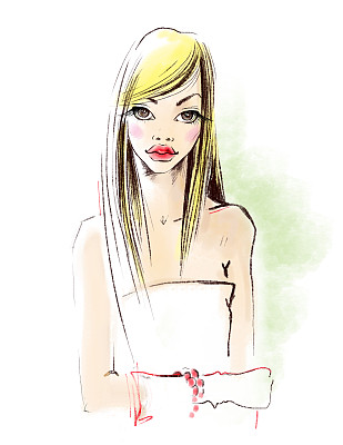 时尚插画的女孩图片 时尚插画的女孩图片下载