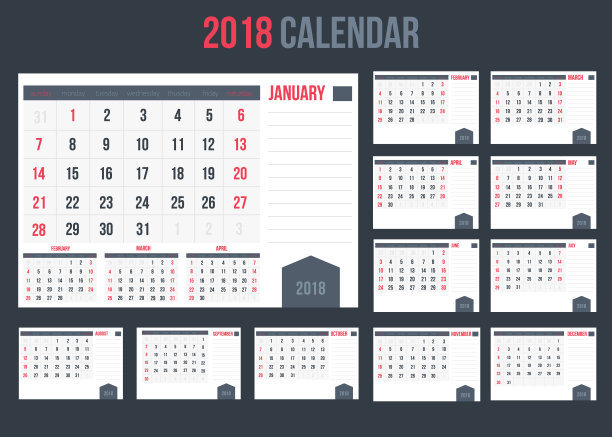 日历与规划师或空间的笔记2018年,风景视图图片 日历与规划师或空间的笔记2018年,风景视图图片下载