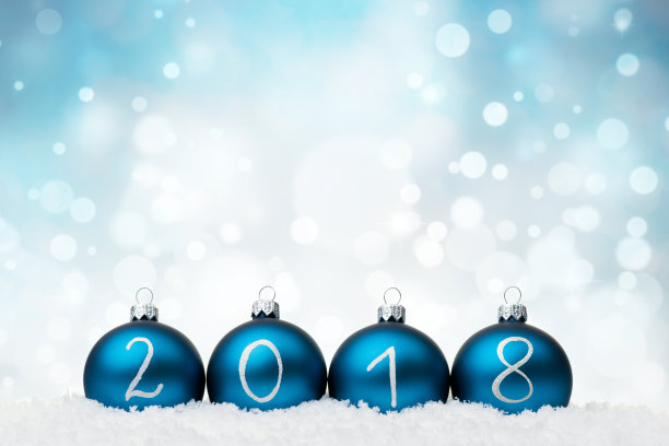 Blue Baubles 2018年的蓝色背景图片 Blue Baubles 2018年的蓝色背景图片下载