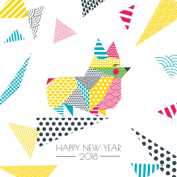 矢量插图威尔士柯基彭布罗克狗与拼接纹理。新年贺卡,海报,横幅。图片 矢量插图威尔士柯基彭布罗克狗与拼接纹理。新年贺卡,海报,横幅。图片下载