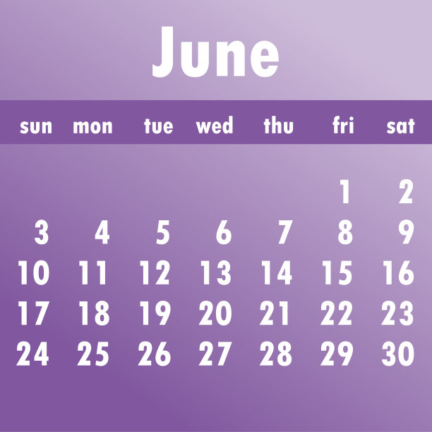 2018年6月的日历。一周从周日开始。商业矢量插图模板为一个月2018年。图片 2018年6月的日历。一周从周日开始。商业矢量插图模板为一个月2018年。图片下载