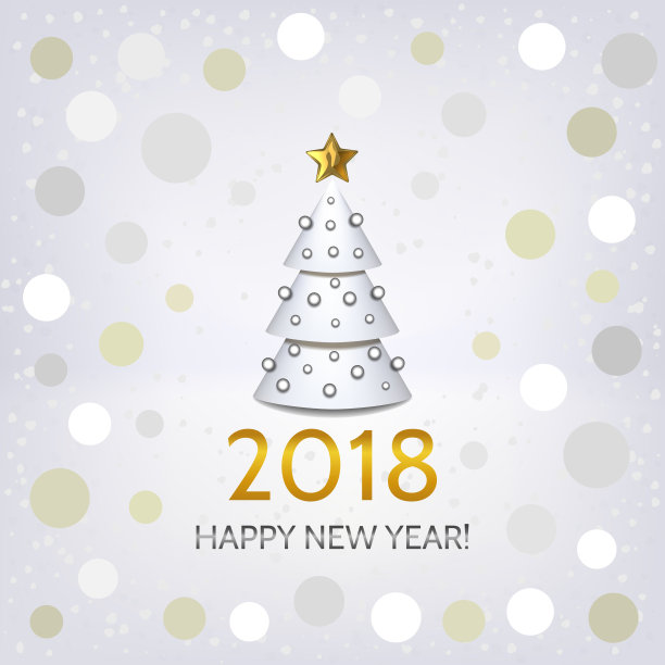 新年背景点缀着优雅的圣诞树图片 新年背景点缀着优雅的圣诞树图片下载