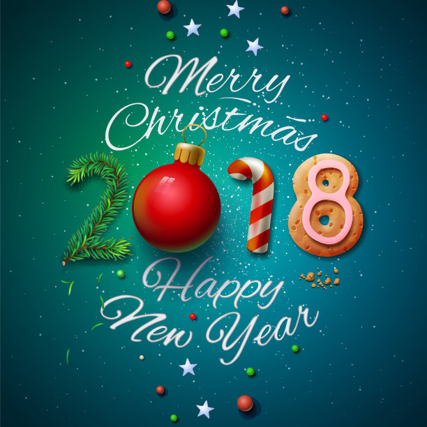 圣诞快乐,2018年新年快乐贺卡图片 圣诞快乐,2018年新年快乐贺卡图片下载