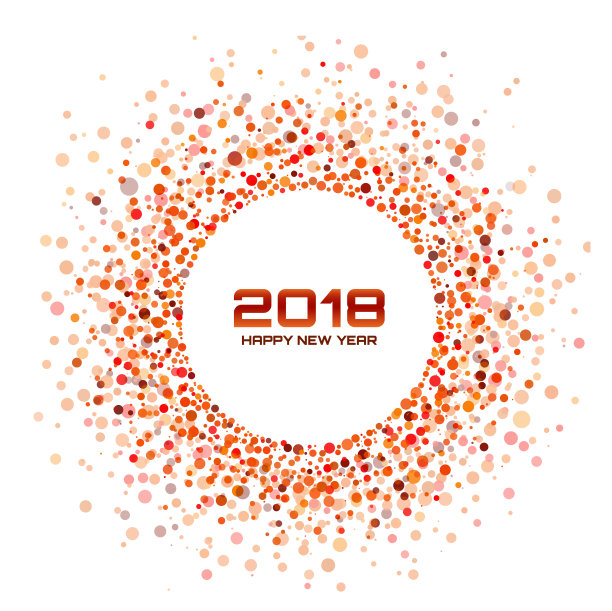 2018年新年贺卡的背景。红光半色调圆形框架使用纸屑圆点纹理孤立在白色背景。矢量插图。图片 2018年新年贺卡的背景。红光半色调圆形框架使用纸屑圆点纹理孤立在白色背景。矢量插图。图片下载