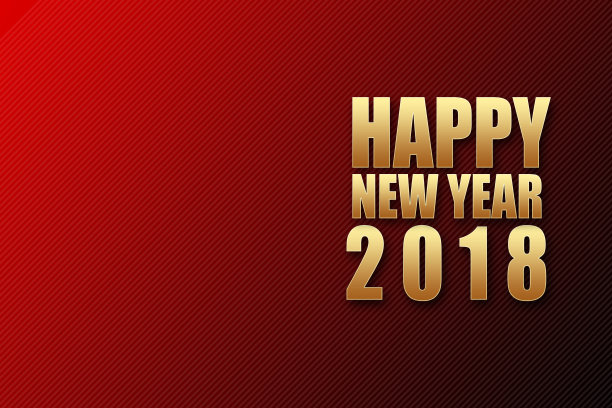 新年快乐2018的金色文本在红色梯度黑色背景与线条纹理。图片 新年快乐2018的金色文本在红色梯度黑色背景与线条纹理。图片下载