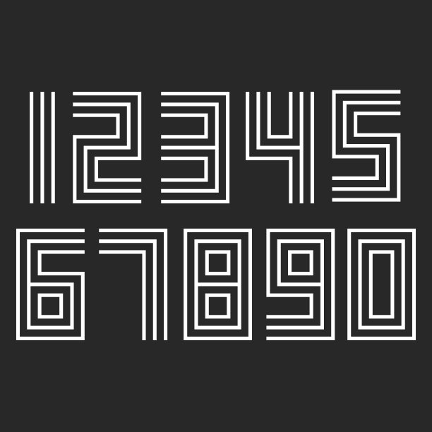 数字集线性潮人装饰,平行胶印细线风格创意数字排版设计元素邮票,简单的数学符号1,2,3,4,5,6,7,8,9,0。图片 数字集线性潮人装饰,平行胶印细线风格创意数字排版设计元素邮票,简单的数学符号1,2,3,4,5,6,7,8,9,0。图片下载