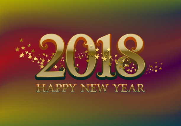 2018年新年贺卡模板,色彩缤纷,背景闪烁。图片 2018年新年贺卡模板,色彩缤纷,背景闪烁。图片下载