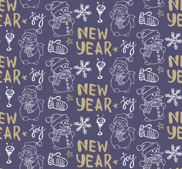 手绘涂鸦图案- 2018年新年快乐!图片 手绘涂鸦图案- 2018年新年快乐!图片下载