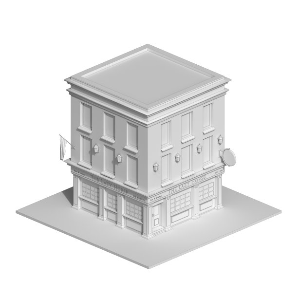 细线风格的爱尔兰酒吧建筑图片 细线风格的爱尔兰酒吧建筑图片下载