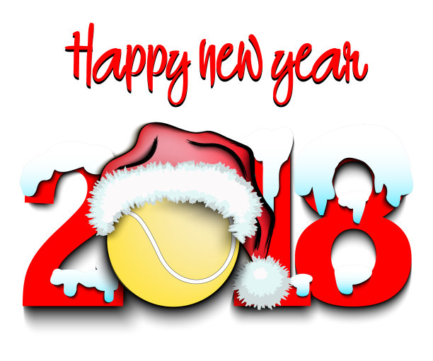 新年数字2018和网球图片 新年数字2018和网球图片下载