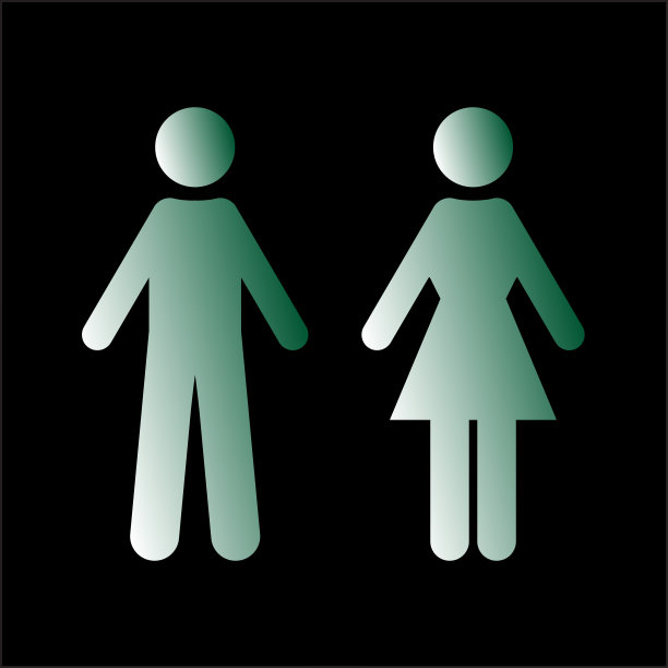 平面矢量:绿色剪影的男人和女人。孤立的符号,符号在黑色背景上。简单对称的几何轮廓。这些人物都是极简主义风格的。图片 平面矢量:绿色剪影的男人和女人。孤立的符号,符号在黑色背景上。简单对称的几何轮廓。这些人物都是极简主义风格的。图片下载
