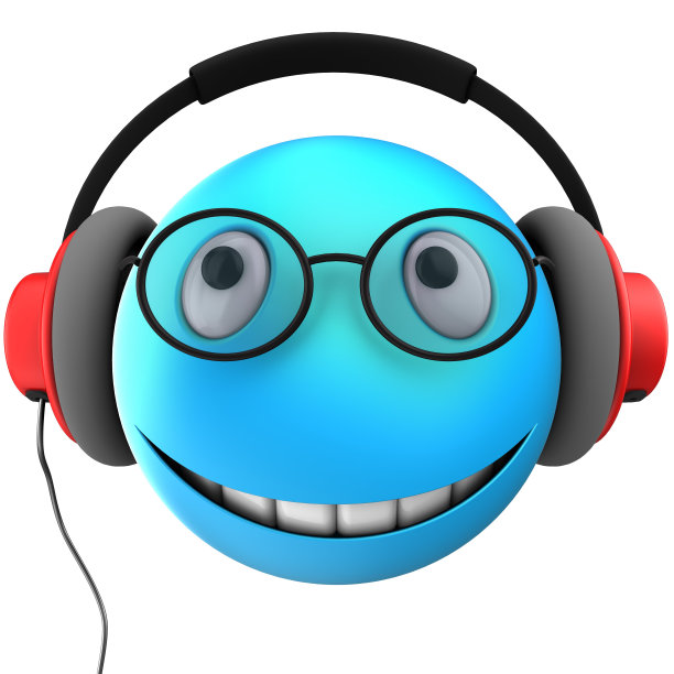 3d蓝色表情微笑图片 3d蓝色表情微笑图片下载