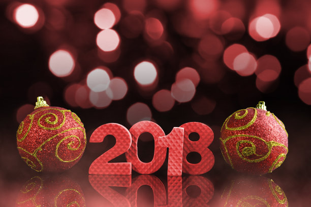 2018年红色圣诞装饰品。图片 2018年红色圣诞装饰品。图片下载
