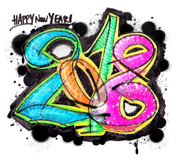 2018彩色涂鸦图片 2018彩色涂鸦图片下载