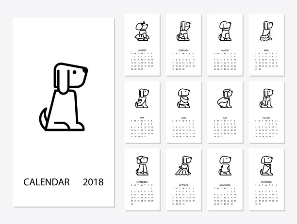 2018年日历图片 2018年日历图片下载