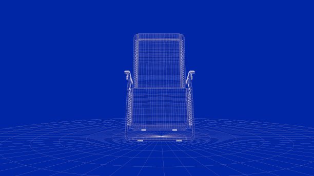 一个轮廓椅子对象的3d渲染图片 一个轮廓椅子对象的3d渲染图片下载