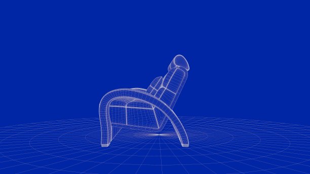 一个轮廓椅子对象的3d渲染图片 一个轮廓椅子对象的3d渲染图片下载