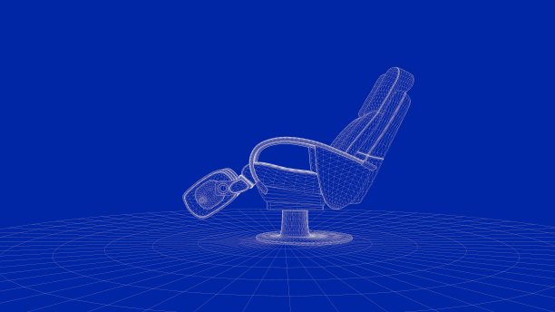 一个轮廓椅子对象的3d渲染图片 一个轮廓椅子对象的3d渲染图片下载