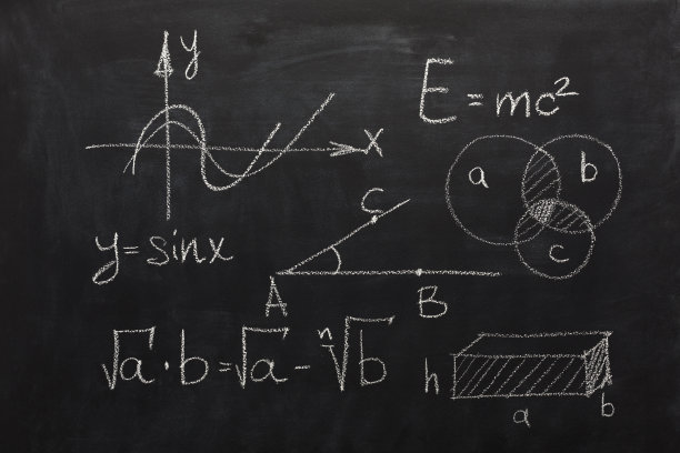黑色黑板上的数学公式图片 黑色黑板上的数学公式图片下载