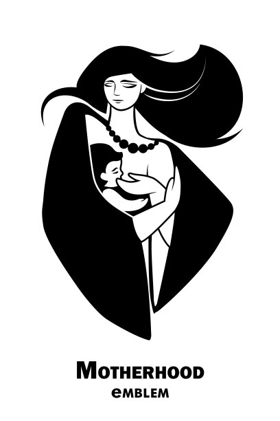 矢量插图与母亲和婴儿图片 矢量插图与母亲和婴儿图片下载