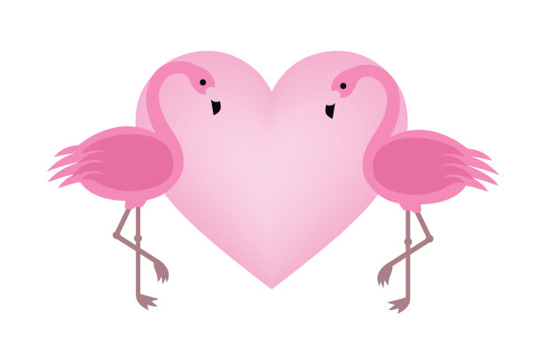 奇异鸟的爱情。火烈鸟的夫妇。美丽的粉红色鸟类。热带丛林。棕榈叶。爱情用纸剪白了心。浪漫的请帖。情人节快乐。图片 奇异鸟的爱情。火烈鸟的夫妇。美丽的粉红色鸟类。热带丛林。棕榈叶。爱情用纸剪白了心。浪漫的请帖。情人节快乐。图片下载