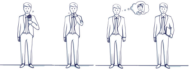 一套商人卡通插图。图片 一套商人卡通插图。图片下载