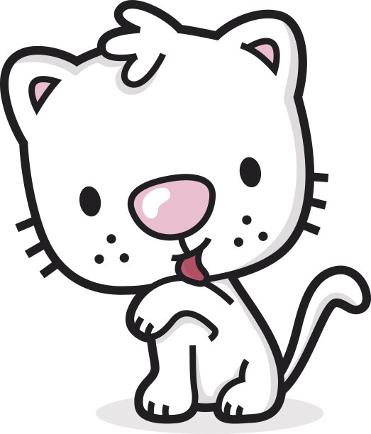 卡通猫舔自己,自己打扫图片 卡通猫舔自己,自己打扫图片下载