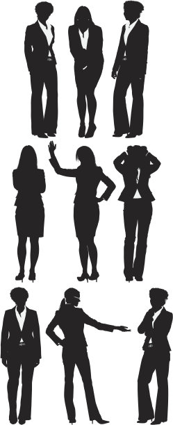 一个女商人的剪影图片 一个女商人的剪影图片下载