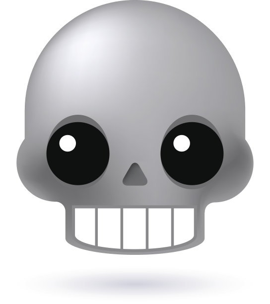 骷髅Emoticon白色背景图片 骷髅Emoticon白色背景图片下载